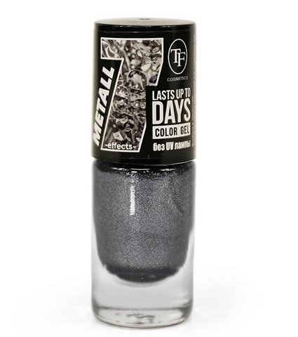 TF Лак для ногтей COLOR GEL METALL тон 346 Чистое серебро 8мл