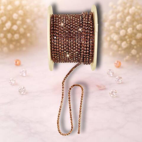 Стразовая лента 2мм цвет сиреневый-сиреневый ( 1м)