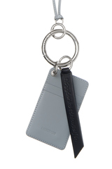 Подвеска - картхолдер с карабином GREY