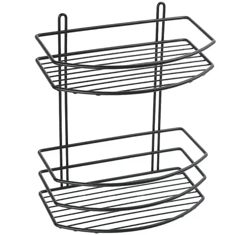 Полка овальная двухэтажная черная FX-720B-2