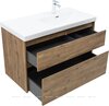 Aquanet 365913 Тумба с раковиной Nova Lite 2.0 100 R 2 ящ. цв. дуб рустикальный (365913)
