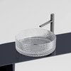 Ceramica Nova Cristal CN6062 Умывальник чаша накладная круглая, 36x36, цвет: прозрачный