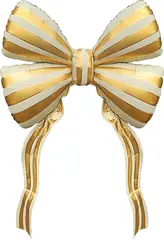 Фигура "Бант стильные полоски" крем/золото