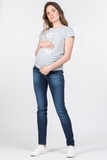 Джинсы для беременных (SLIM) 10695 синий