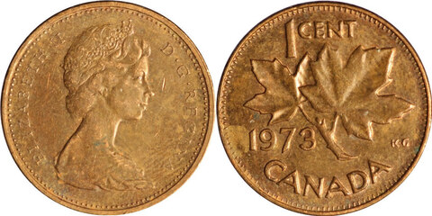 1 цент 1973 года. Канада