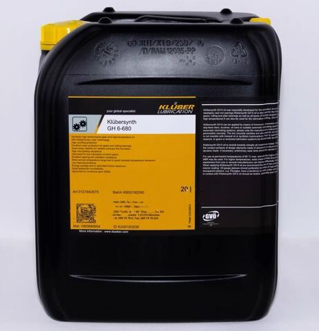 KLUBER Klubersynth GH 6-680 - масло для червячных редукторов - 20 л