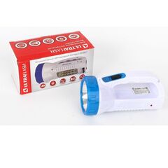 Фонарь ручной, встр акк, Ultraflash, 3 861, зар от сет220В, пластик, бел, 14256