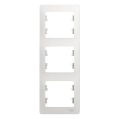 Schneider Electric Glossa Белый Рамка 3-местная вертикальная IP20 скрытая установка GSL000107
