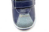 Ботинки для мальчиков Лель (LEL) из натуральной кожи на липучках цвет синий. Изображение 12 из 16.