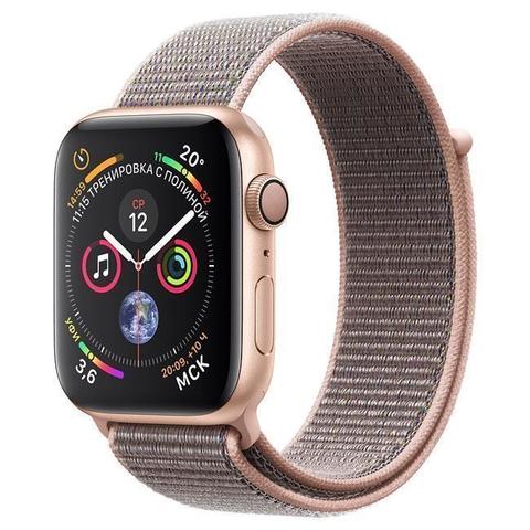 Смарт часы APPLE Watch Series 4 GPS 44mm Gold Aluminium Case with Pink Sand Sport Loop