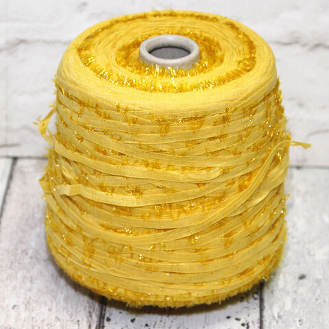 Фасонная пряжа LINEAPIU / RUGIADA 160 желтый с люрексом