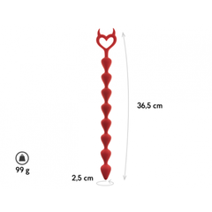 Анальные шарики Bestla, цвет бордовый