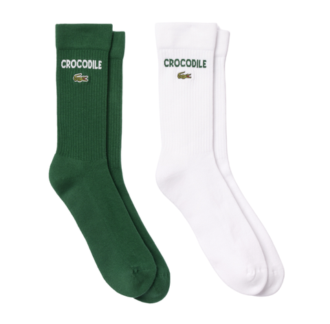 Теннисные носки Lacoste Unisex Sock 2P - green/white