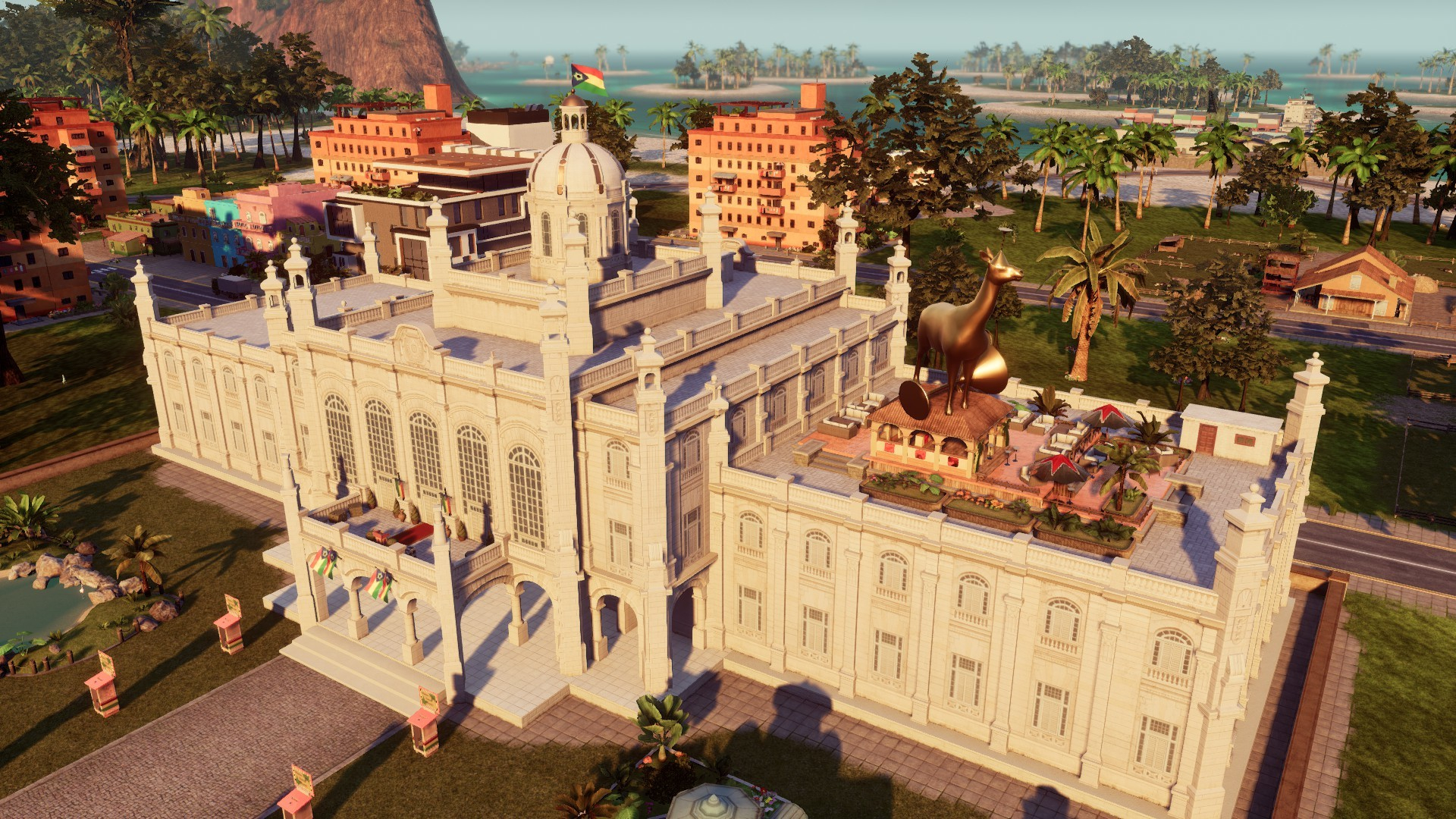 Игра tropico 6. Тропико 6. Дворец Эль Президенте тропико. Дворец Президенте тропико 5. Дворец тропико 6.