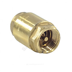 Клапан обратный латунь осевой R60 Ду 40 Ру25 Тмакс=110 оС ВР 1 1/2" диск металл Giacomini R60Y037