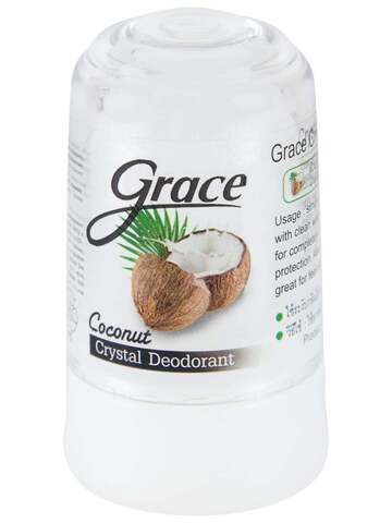 COCONUT Crystal Deodorant, Grace (КОКОС кристальный алунитовый дезодорант, Грэйс),70гр