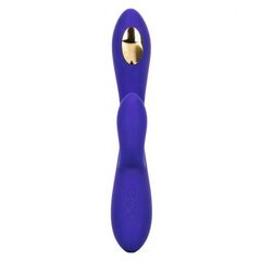 Фиолетовый вибратор с функцией электростимуляции Intimate E-Stimulator Dual Wand - 21,5 см. - 