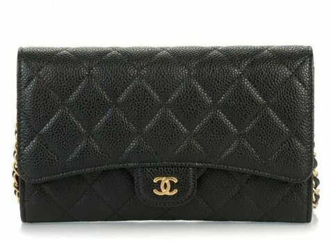 Стеганый кошелек Chanel Caviar на съемной цепочке