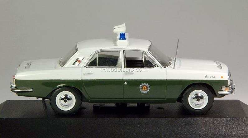 Voiture Police Volga Gaz 24 URSS – Miniature 1/43 (métal, Russe)