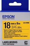 655010 Картридж EPSON с лентой LK5YBW (лента повышенной адгезии 18мм, Желт./Черн.)