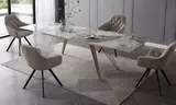 фото 2 Стол ACERRA NEW 160 GLOSS LUXURY PANDORA SOLID CERAMIC/ каркас цвета шампань, DISAUR на profcook.ru