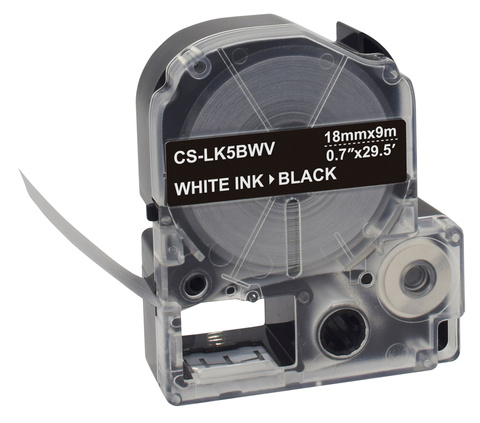 Картридж ленточный Cactus CS-LK5BWV черный для Epson LW400, LW700, LW600P, LW1000P, K400, Z700, Z900