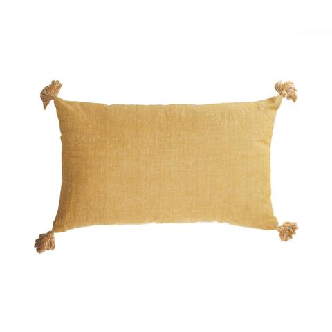 Горчичный чехол для подушки из хлопка и льна Eirenne 30 x 50 см