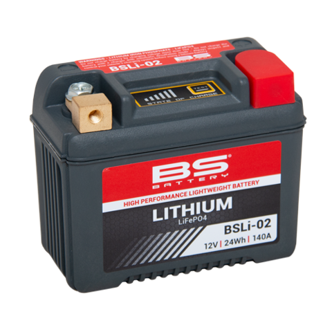 BSLI-02 Аккумулятор BS-Lithium 12В 2 Ач, 24 Wh, 140A 106x56x85, обратная ( -/+ )