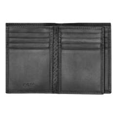 Визитница тройное сложение кожаная HB Classic Smooth Black