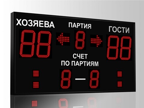 Табло для волейбола Импульс 721-D21x4-D15x3-S4-A2