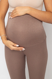 Утепленные леггинсы для беременных 17717 коричневый