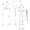 Lemark Jasmine LM6604ORB Смеситель для раковины Черная бронза