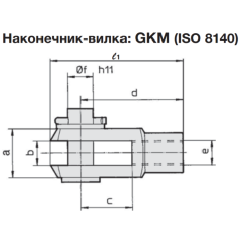 GKM8-16  Наконечник-вилка, DIN71752
