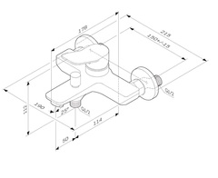 Смеситель для ванны и душа AM.PM X-Joy - F85A10022