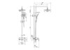 Aquatek AQ2140BGM AQ2140BGM БЕТТА душевая система (смеситель для ванны) 220мм, шлиф. черный хром