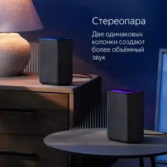 Умная колонка Yandex Станция 2 Алиса черный 30W 1.0 BT/Wi-Fi 10м (YNDX-00051K)