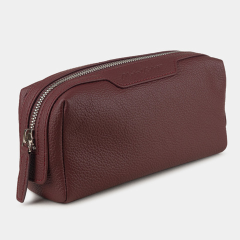 Несессер Tube из кожи теленка, бордового цвета