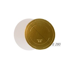 Подложка усиленная двусторонняя золото/жемчуг 3,2 мм. Диаметр 28