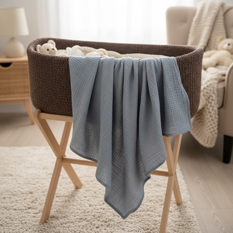 Пеленка муслин "Серый"