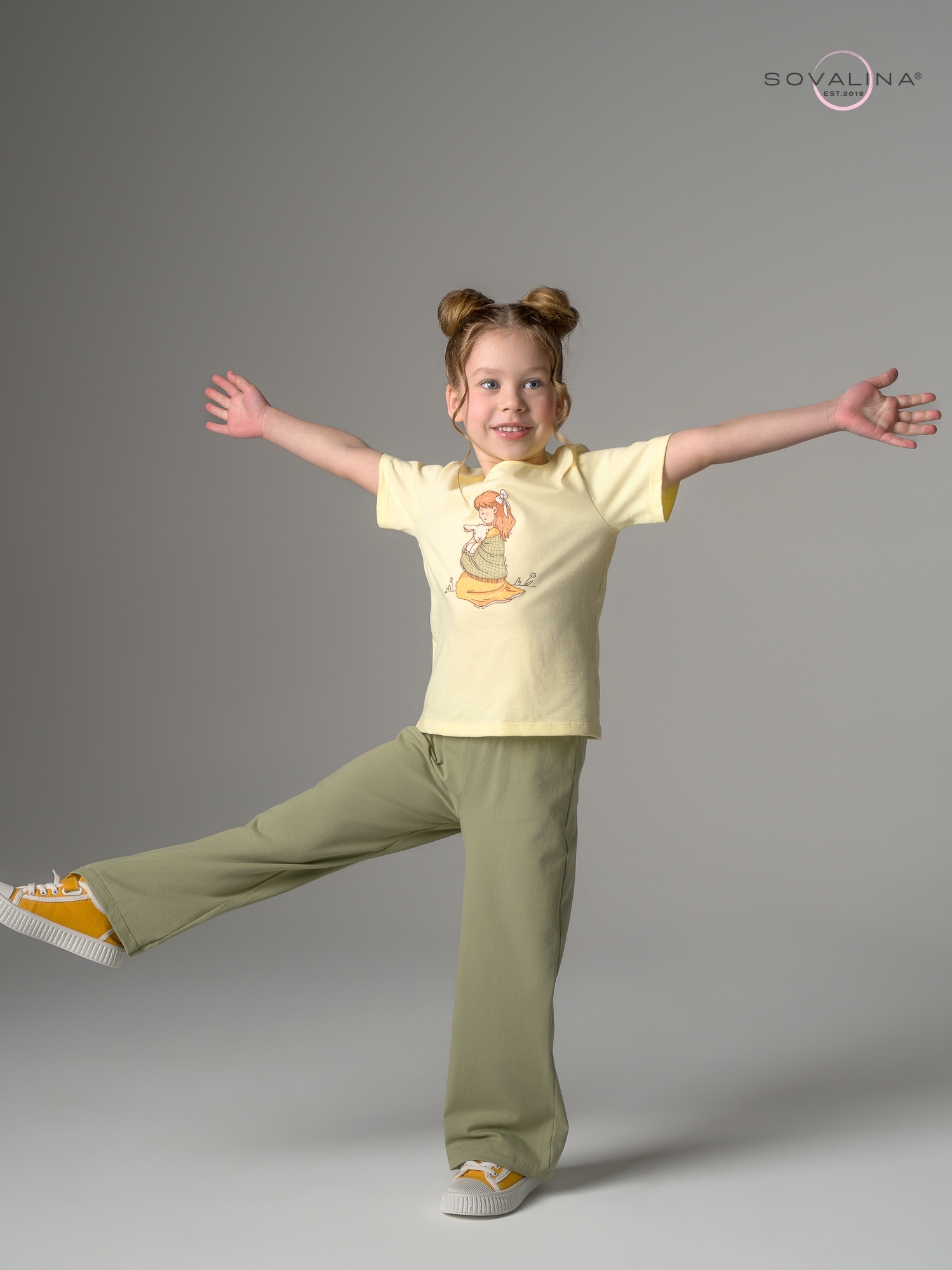 Костюм Лето желтый-шалфей ДБ