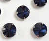 Стразы пришивные стекло в оправе, d 16 мм, тёмно-синий