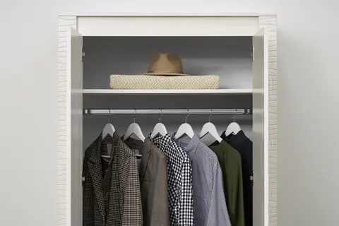 Шкаф двухстворчатый Монако ШК-37 ясень белый