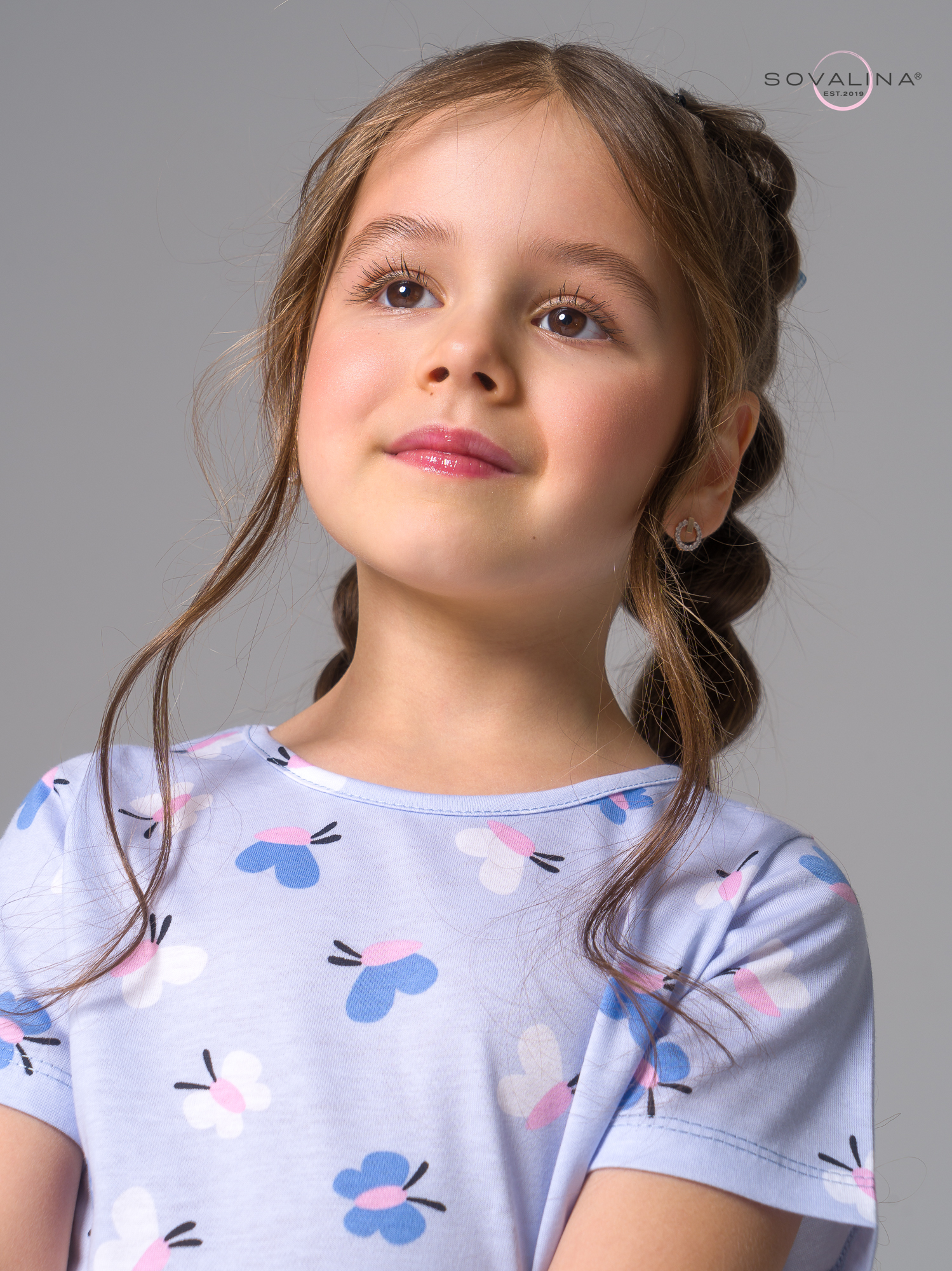 Костюм Актив синие бабочки-голубой