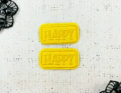 Термоаппликация р. 2х3,8 см, жёлтый