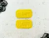 Термоаппликация р. 2х3,8 см, жёлтый