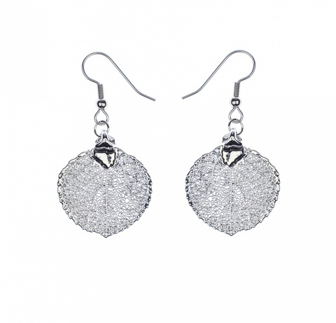 Серьги листья Ester Bijoux Осина LF30C-S BW