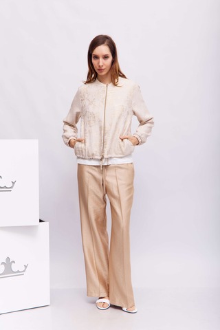 Bianca Брюки струящиеся широкого кроя с лёгким блеском