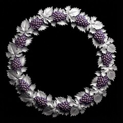 Силиконовый молд рамка Виноградная лоза большая