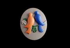 Силиконовый молд Камея № 31 Птички