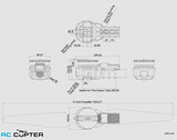 Набор ВМГ T-Motor A12-14S (A12 KV86 1шт, ESC 14S FOC 200A 1шт, MF4114P 1шт) тяга 15-32.8 кг, для агродронов 30-40л